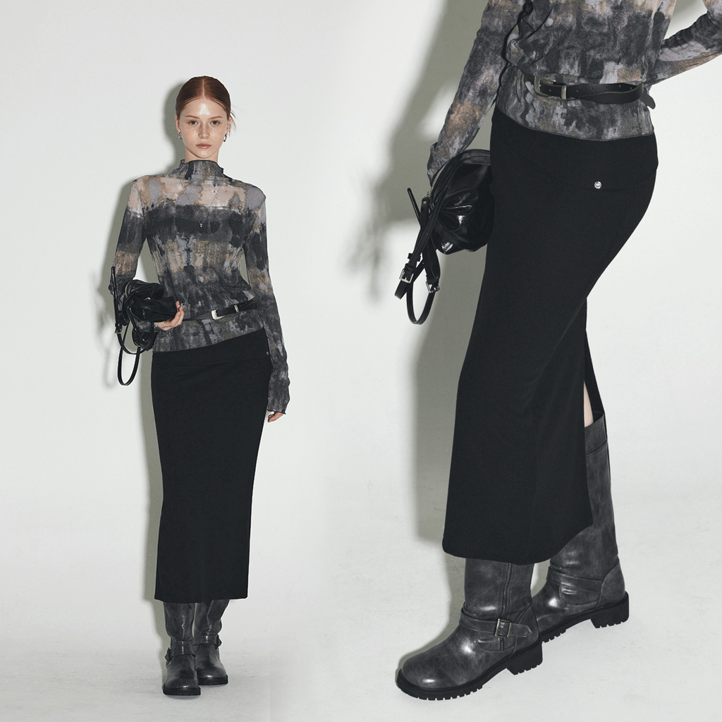●FLARE UP● Sheer Jovian Wrap Skirt FL240Black FL-240_Black Sheer Jovian Wrap Skirt (FL-240_Black) - FLAREUP | 60