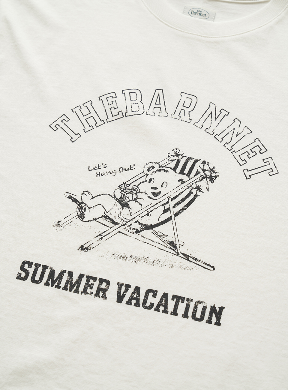 the barnnet Bear Sunbed T-Shirt Tシャツ 白 White Barnnet Bear Sunbed T-Shirt | ファッション通販サイト NUGU