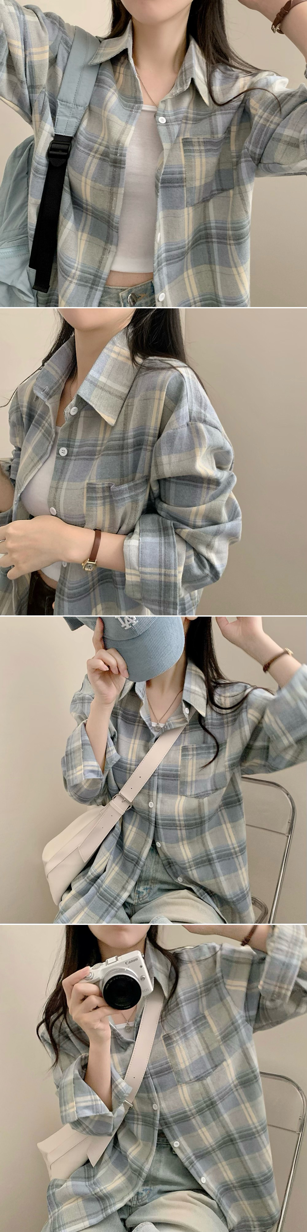 leno ルーズフィットチェックシャツ NO NEED（ノーニード） シャツ ネルチェック ルーズフィットシャツ