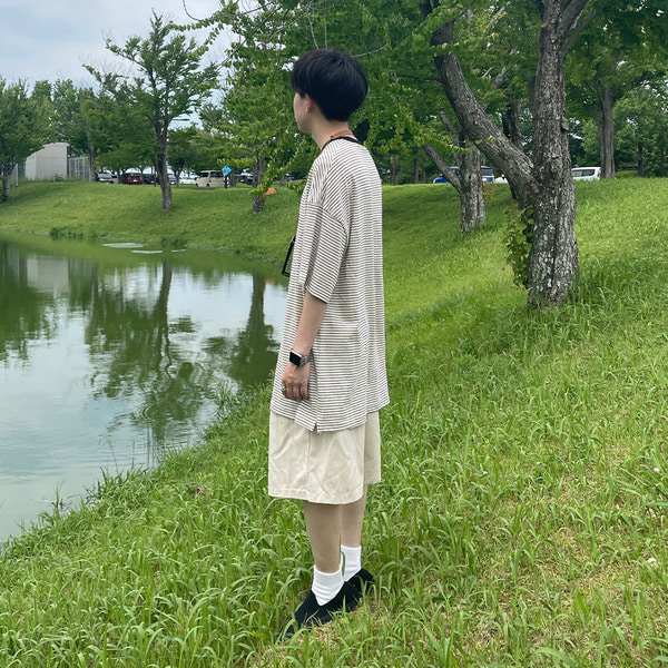 ☆韓国の人気☆【SHALOM】☆PURO BERMUDA PANTS☆パン.ツ SHALOM Puro Bermuda Pants - Silver | 하이츠스토어