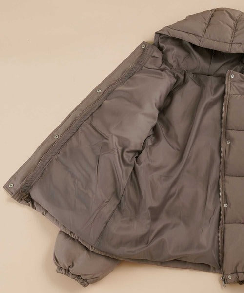 JaVa ジャバコラボ》ぬくぬく暖か！ショート丈フード付き中綿フェイク