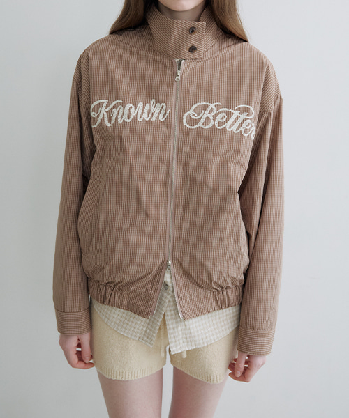 Better check blouson jumper [KNSS06JP03]_Beige