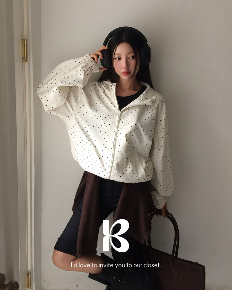 original]ミリドットフードウィンドブレーカー | ファッション