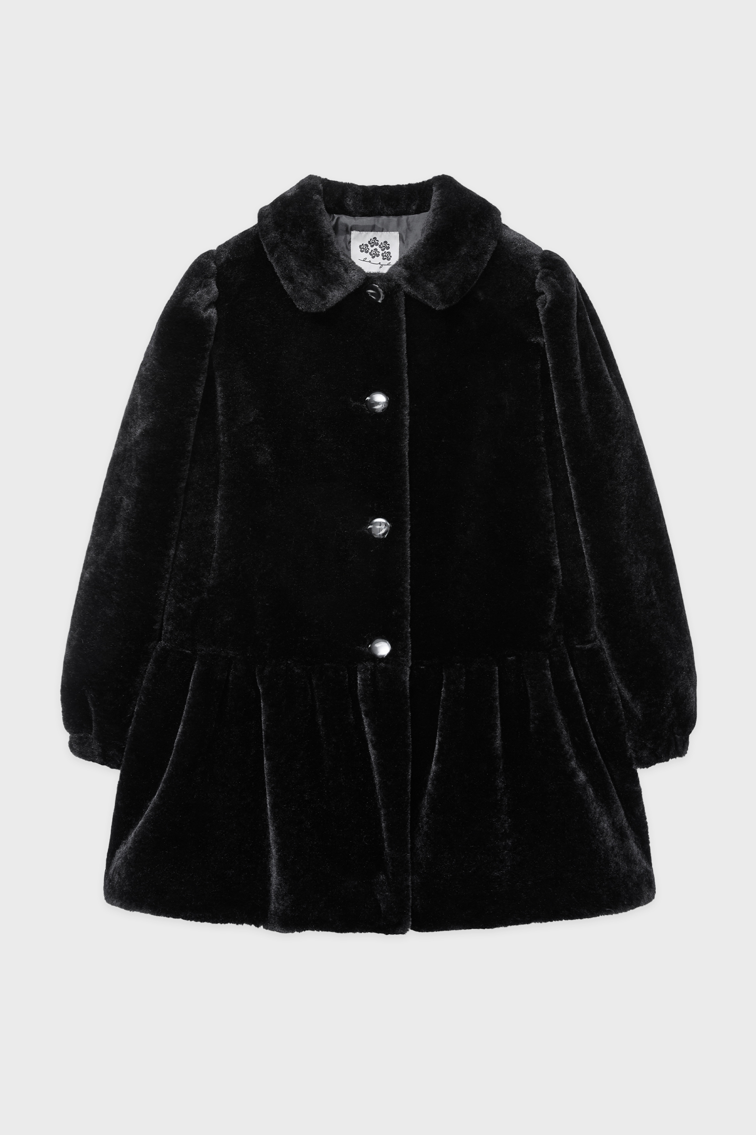 SN Ruffled Shearling Fur Coat (Black) | ファッション通販サイト NUGU
