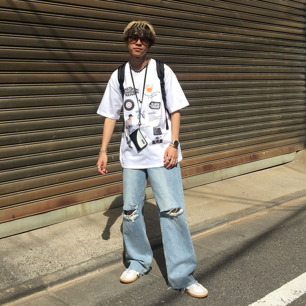 ワイドダメージデニムパンツ | ファッション通販サイト NUGU