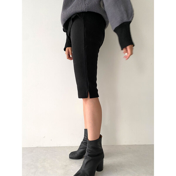 バイカーニットパンツ　ブラックS COEL Online Storeクラッシュニットバイカーパンツ(F ブラック