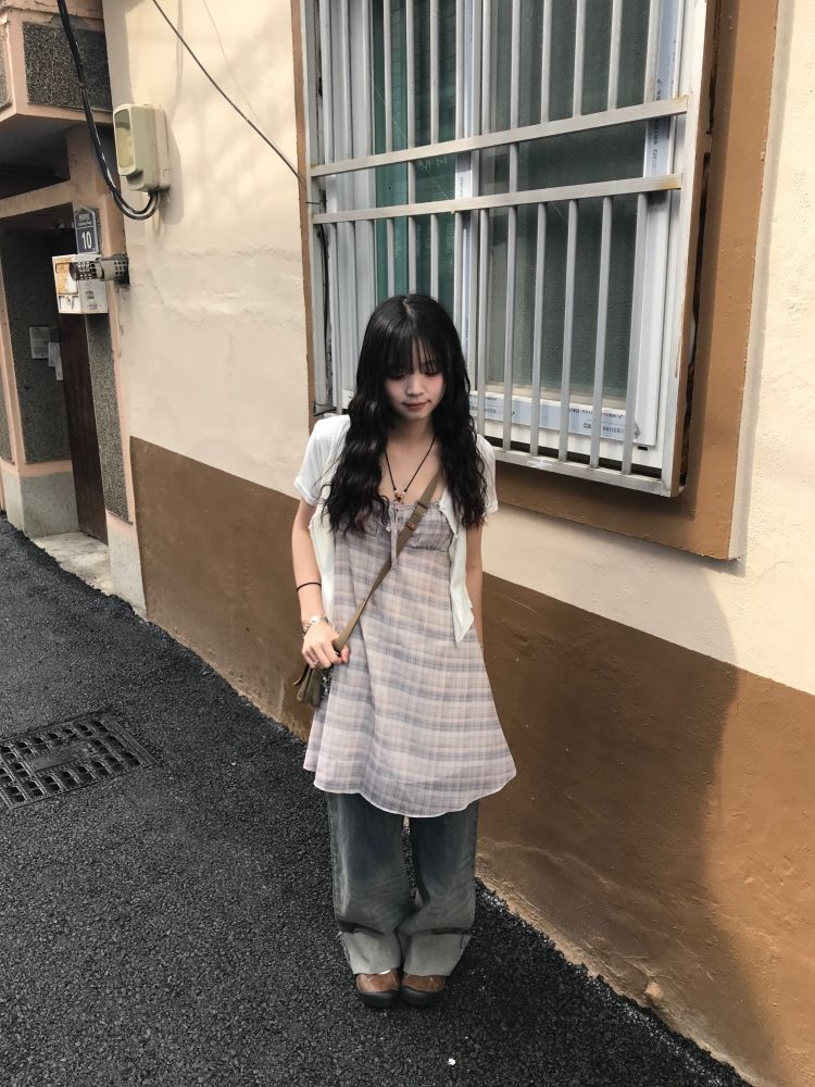 チェックノースリブワンピース | ファッション通販サイト NUGU