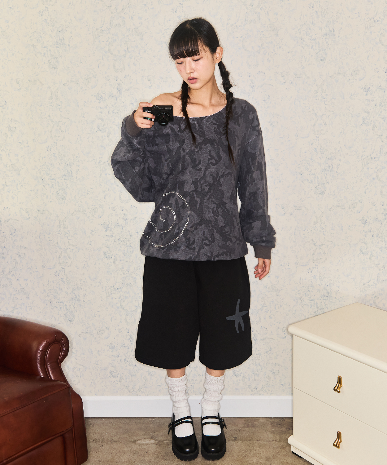 CAT TAIL CAMO OFF SHOULDER