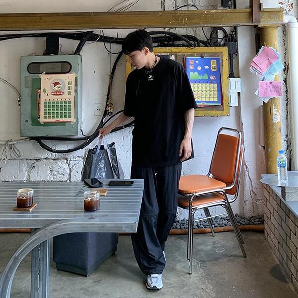 (古着) 90s ワイドナイロンパンツ　デタッチャブル　テック　2way セール】DETACHABLE NYLON WIDE PANTS / デタッチャブルナイロン