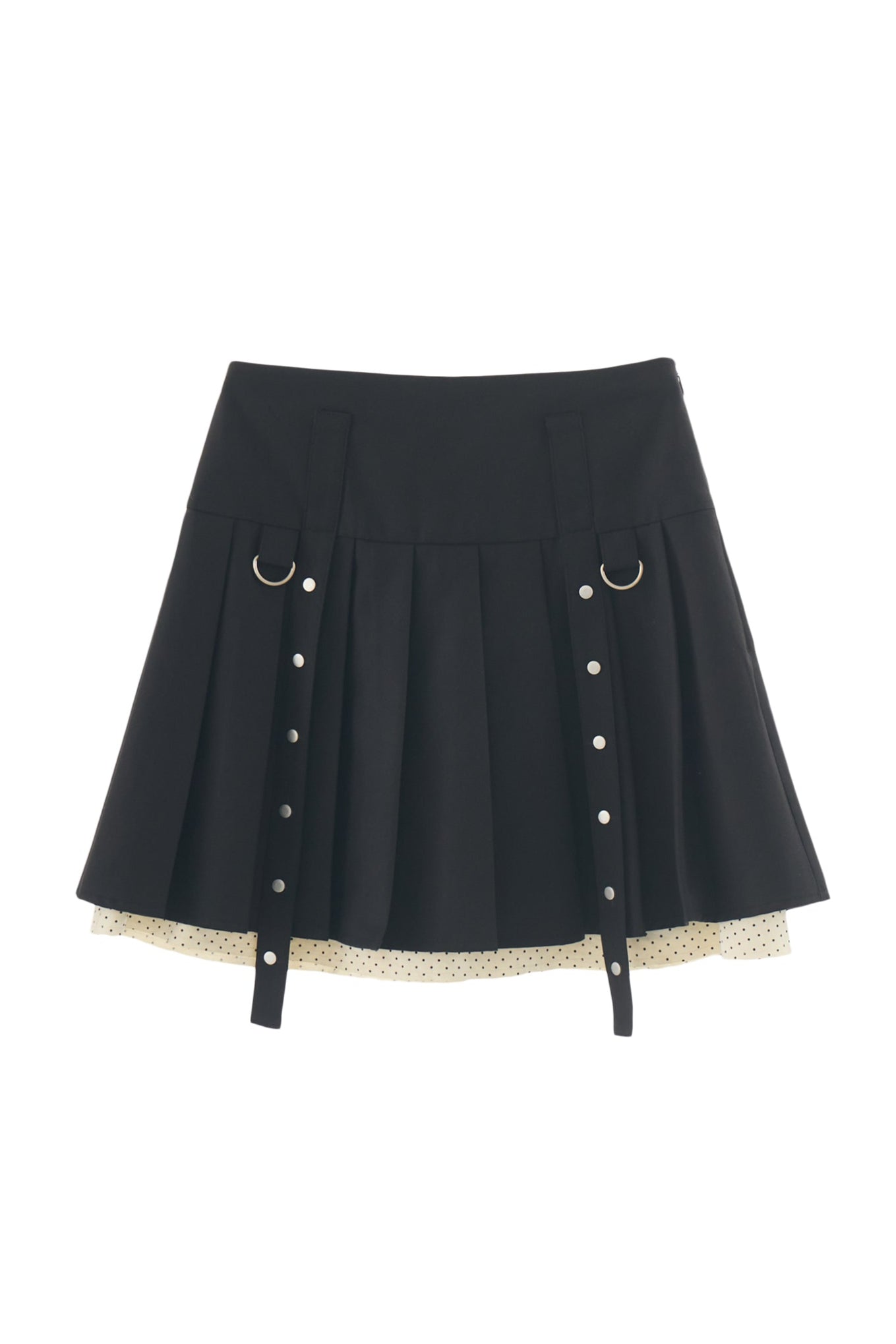 INSTANTFUNK★Layered Pleats Mini Skirt★ユニークなデザイン layered pleats mini skirt – idem