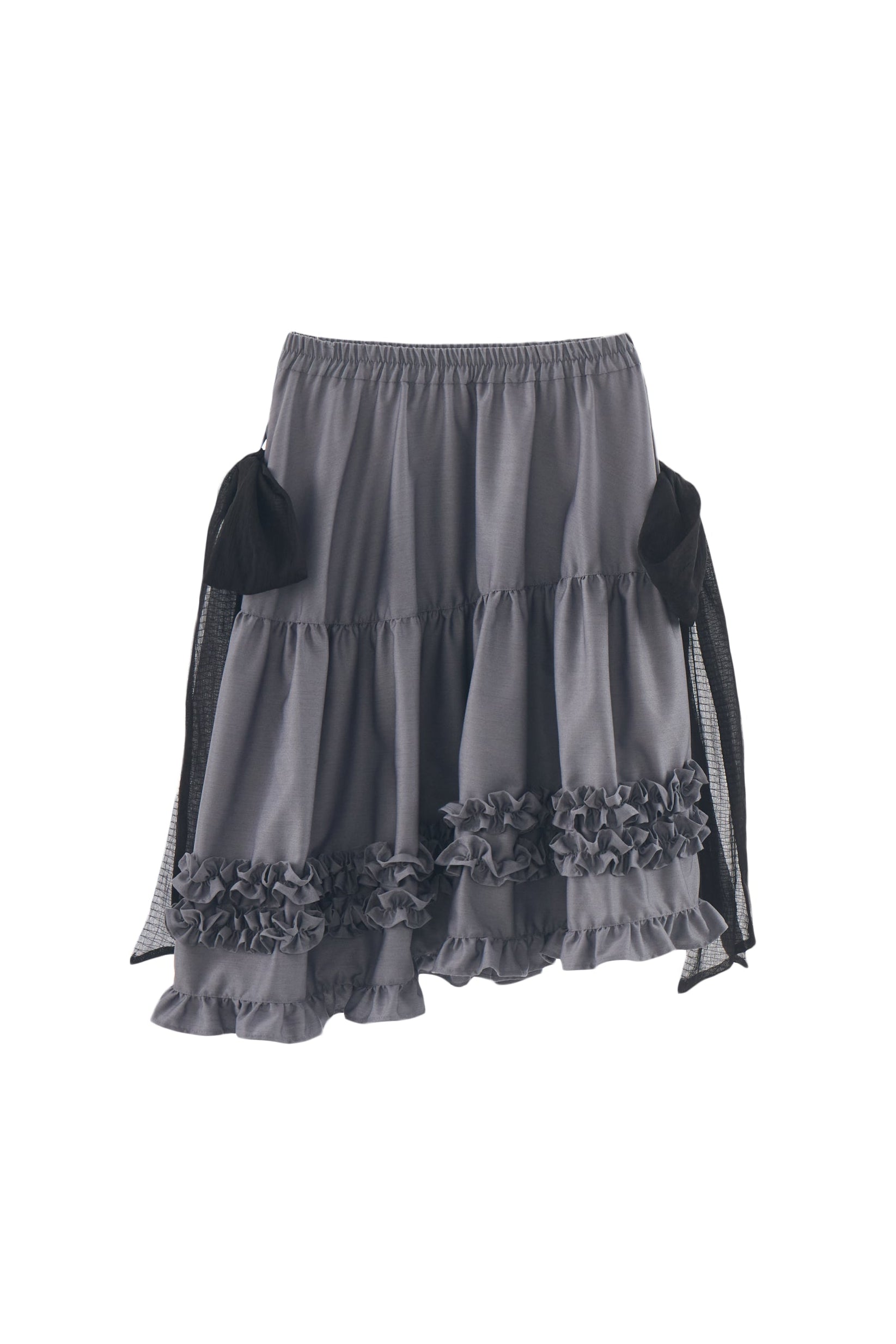 りゅりゅ様 ポリテアマ 黒 02サイズ フード 2way Aライン asymmetry frill 2way ribbon skirt | ファッション通販サイト NUGU