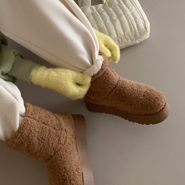 厚底ボアダンブルミドルファーブーツ | ファッション通販サイト NUGU