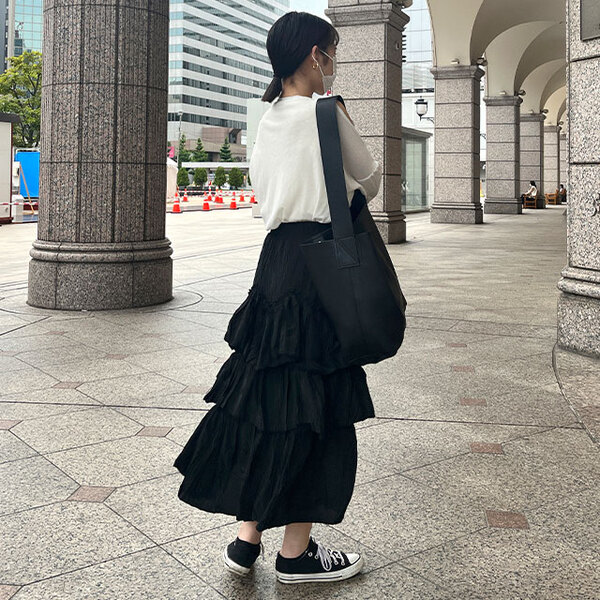 スカート rio MERCURYDUO ボーダー切替レースプリーツスカート （ピンク