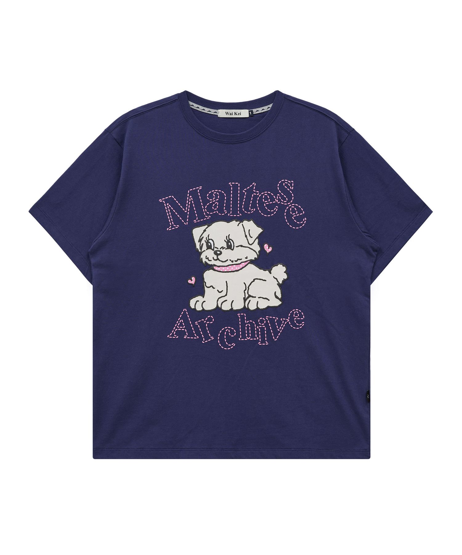 Vintage Gooreum Archive Stitch Half Sleeve T-shirt NAVY