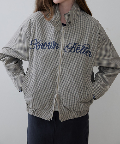 Better check blouson jumper [KNSS06JP04]_Gray