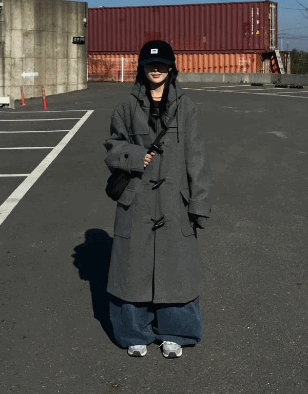 (3 color) ロングダッフルコート