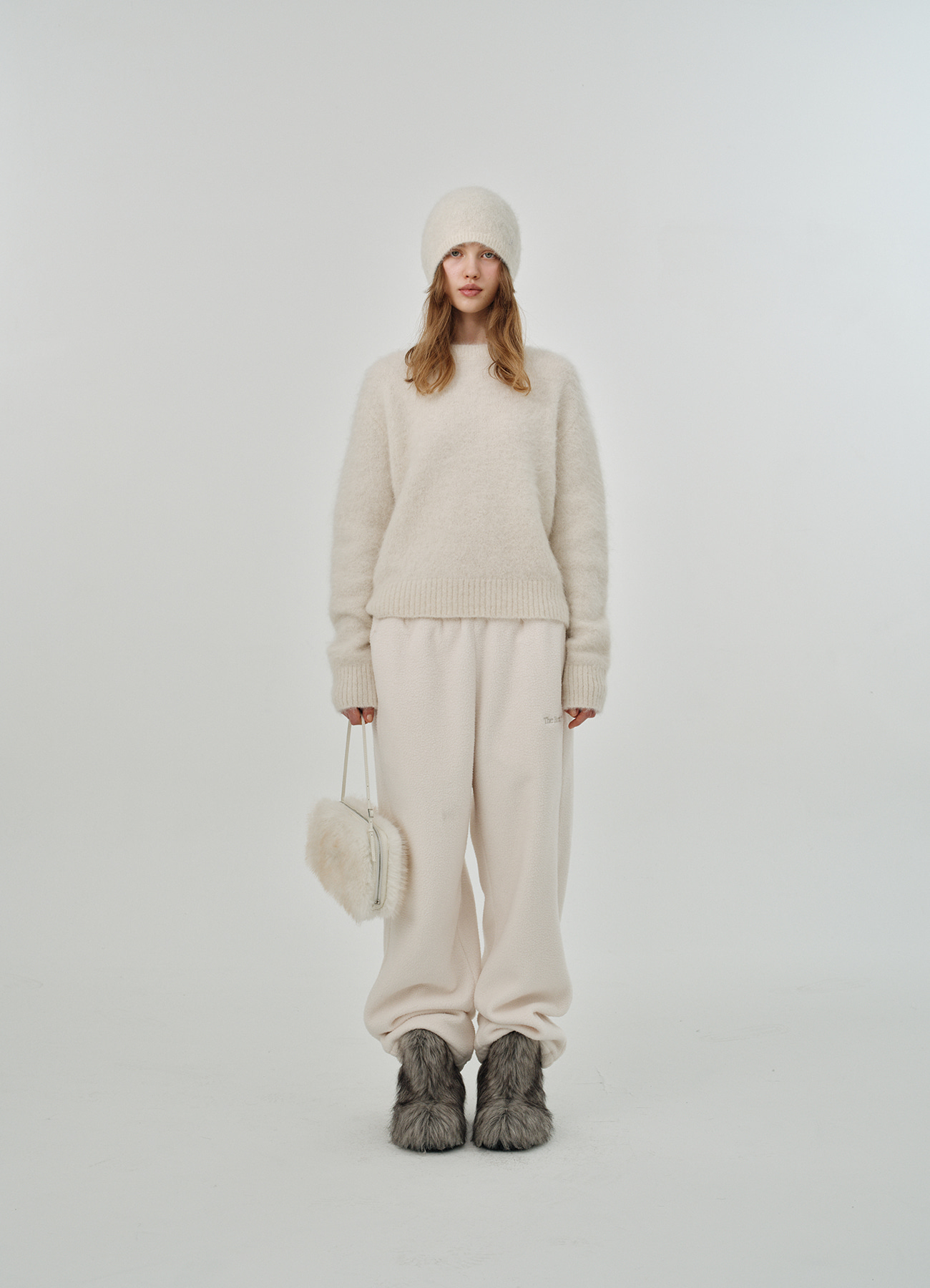 Lappy Fleece Drawstring Pants_Ivory