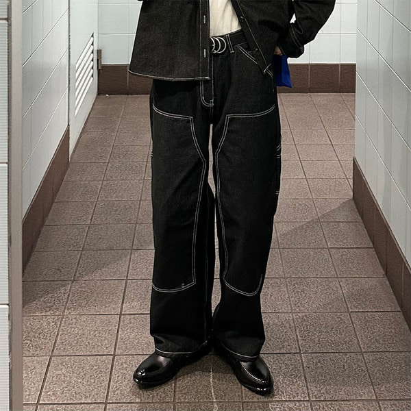 ユニークステッチデニムパンツ | ファッション通販サイト NUGU