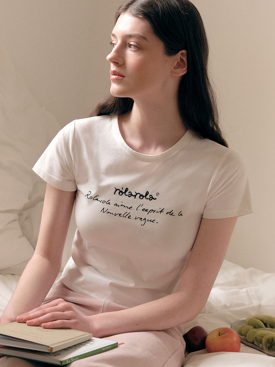 BASIC LETTERING T-SHIRT WHITE