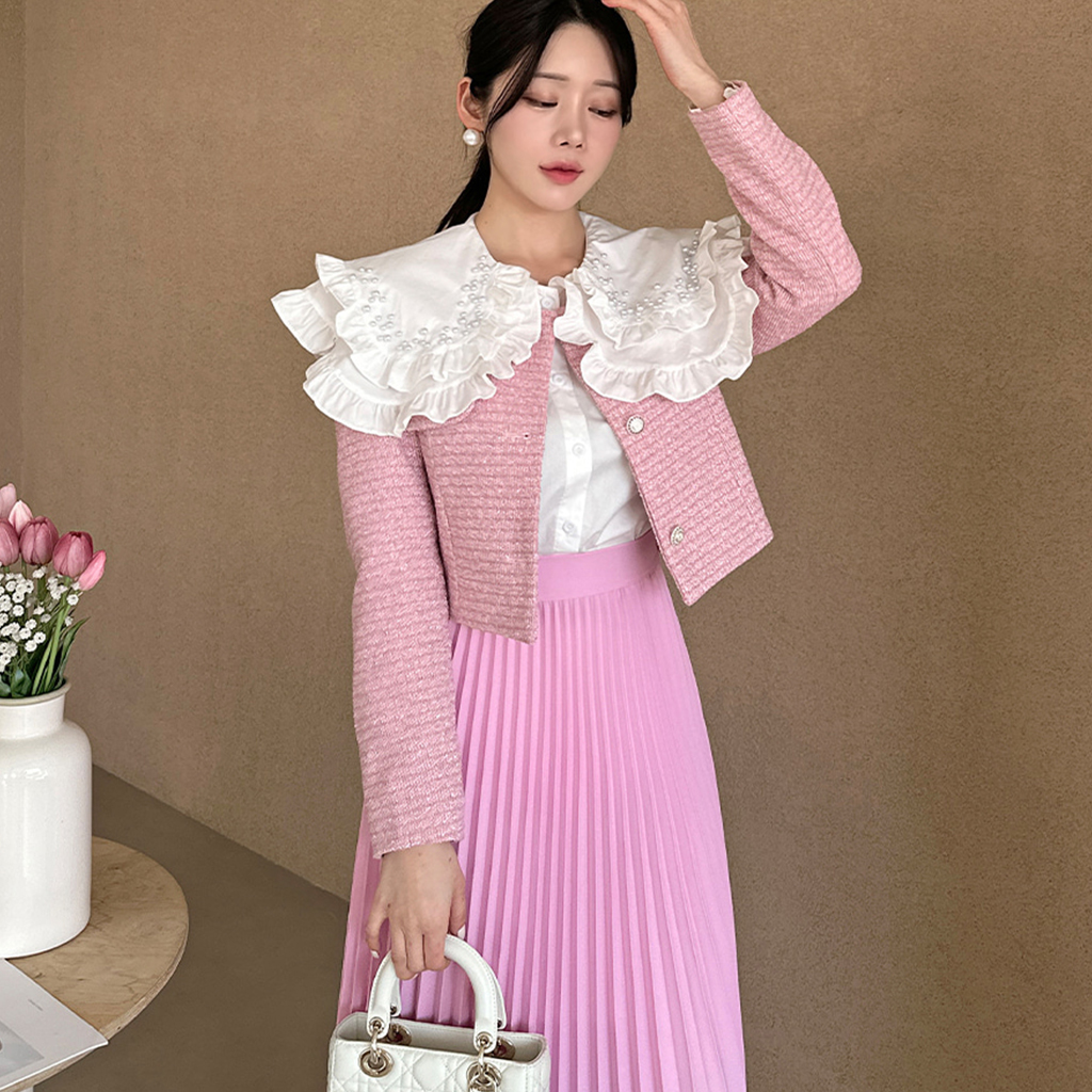 ツイードノーカラージャケット | ファッション通販サイト NUGU