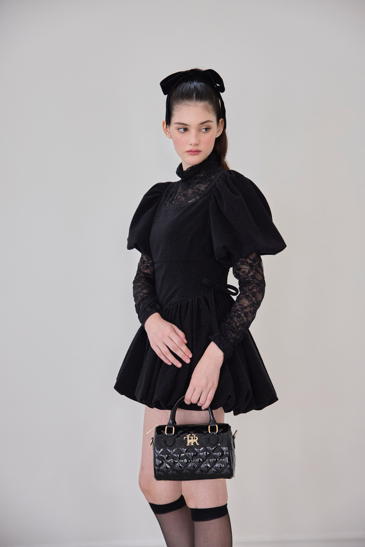 ワンピース puff sleeve ballon mini one piece puff sleeve ballon mini one piece | ファッション通販サイト NUGU