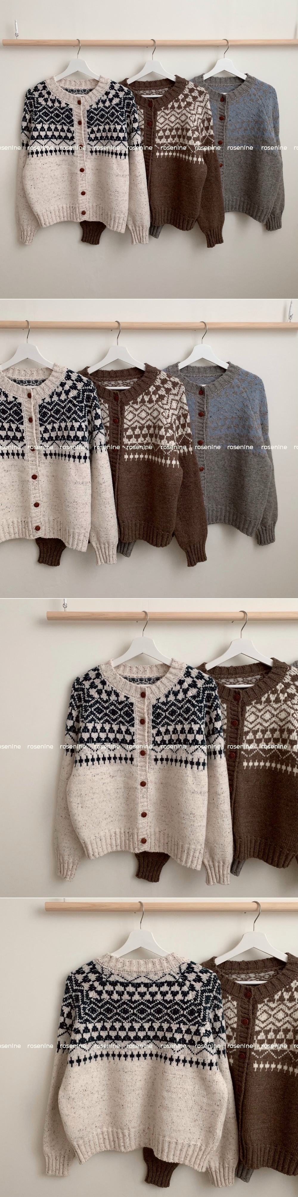 ノルディック柄ニットカーディガン | ファッション通販サイト NUGU