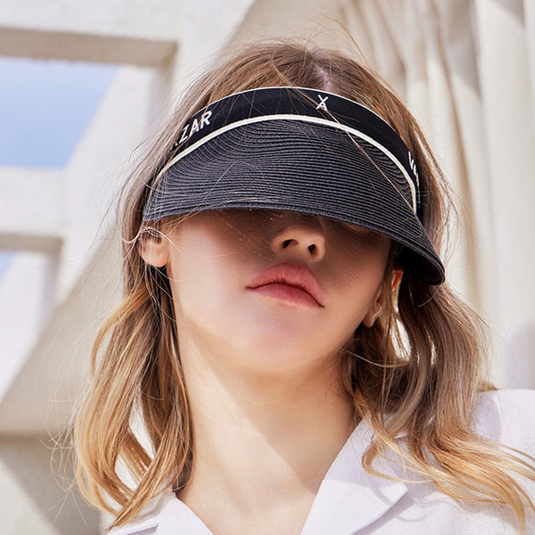 キャップ VARZAR Organic Band Paper Sun Cap White/Black Organic band paper sun visor Black/Black | ファッション通販