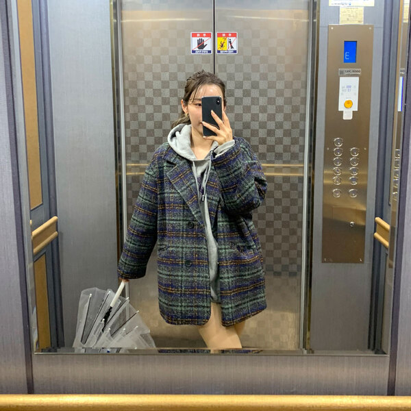 NUGU 秋冬　チェック　コート チェックコート | ファッション通販サイト NUGU