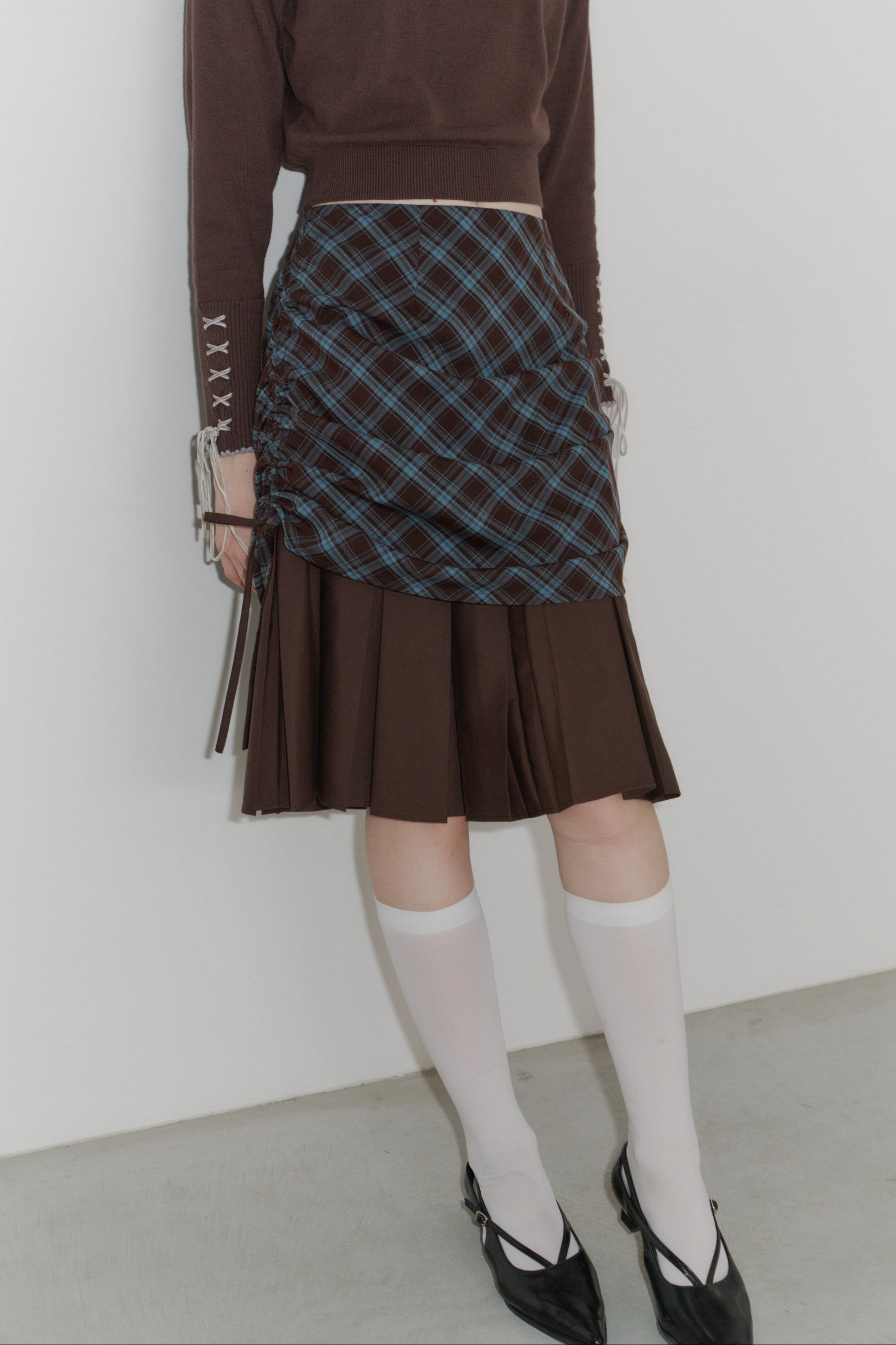 Influencer pick] LAYERED CHECK LAP_BLUE | ファッション通販