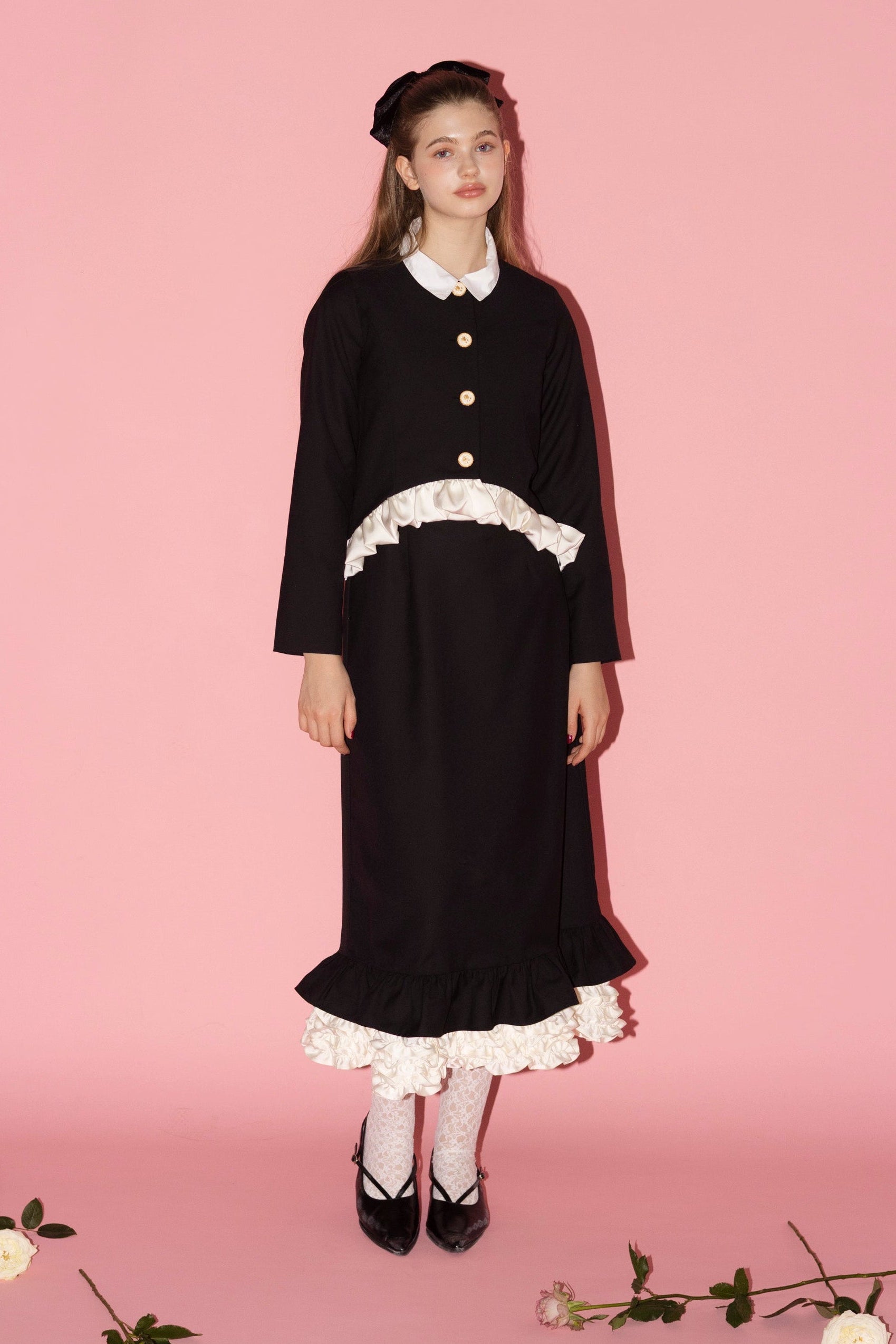 blooming frill long skirt【セットアップ着用可能】