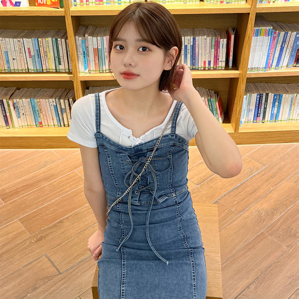 コルセットデニムワンピース | ファッション通販サイト NUGU