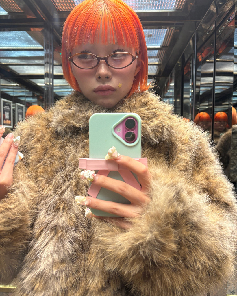 レオパードハイネックファージャケット