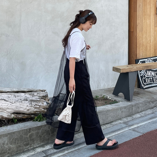 シースルーレイヤードキャミワンピース | ファッション通販サイト NUGU