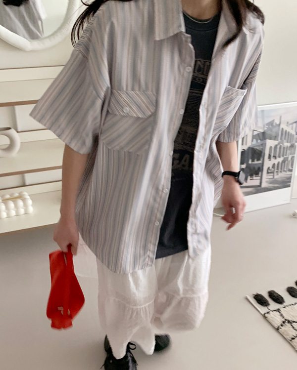 良シルエット！Stone  オーバーサイズ半袖シャツ Lサイズ MinoriTY オーバーサイズ 半袖tシャツ メンズ 厚手 ビッグ