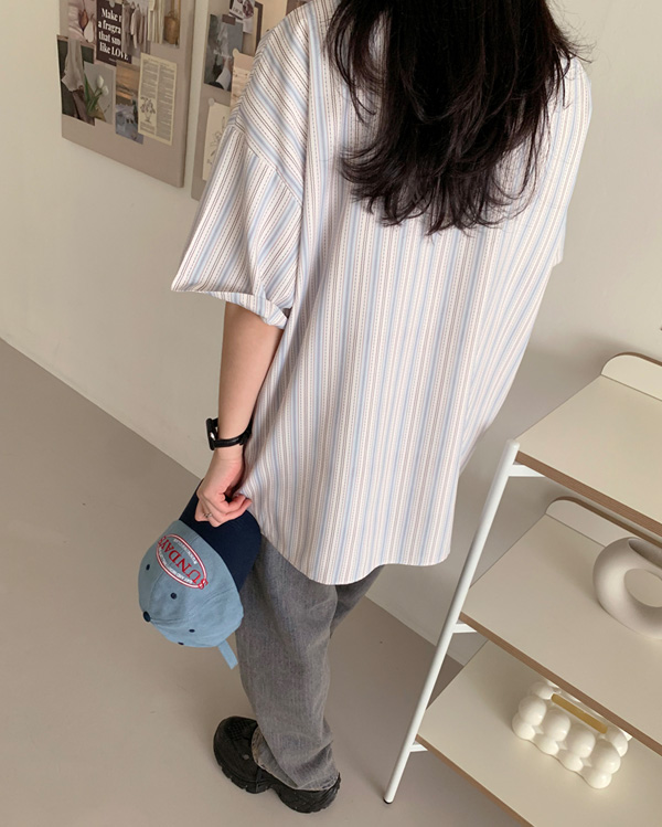 ストライプデザイン 半袖シャツ サイズF 81fnHp0nk2L._UY350_.jpg