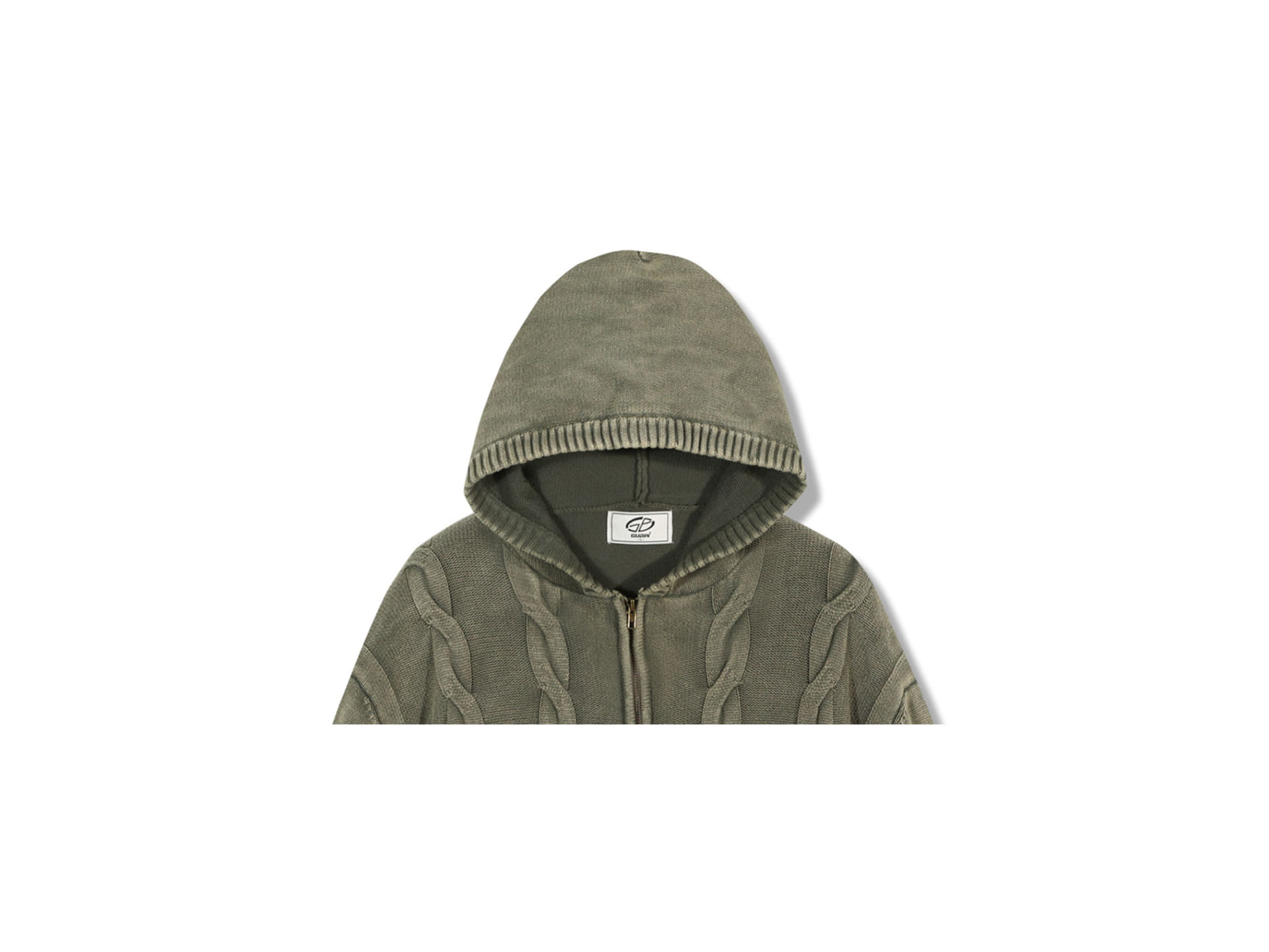 Vintage Washing Cable Hooded Zip-Up | ファッション通販サイト NUGU