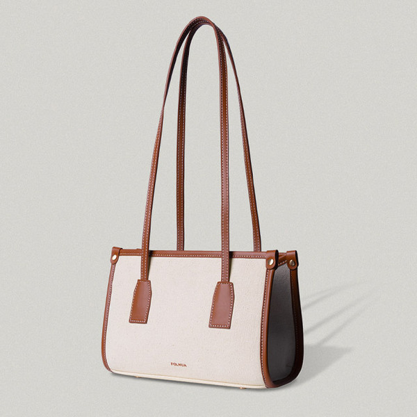 FOLNUA MINI BOSTON BAG BROWN - CANVAS | ファッション通販