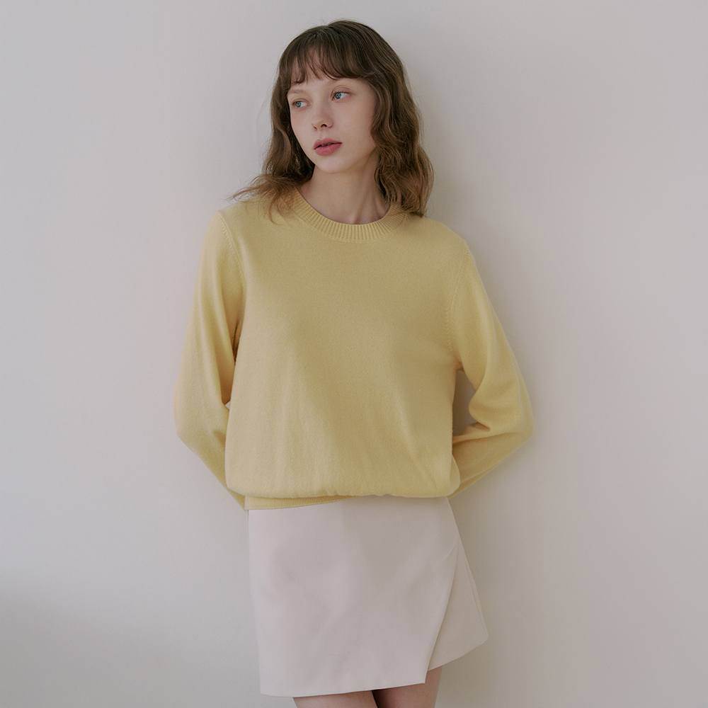 Essential Merino Wool 100 Pullover [Yellow]