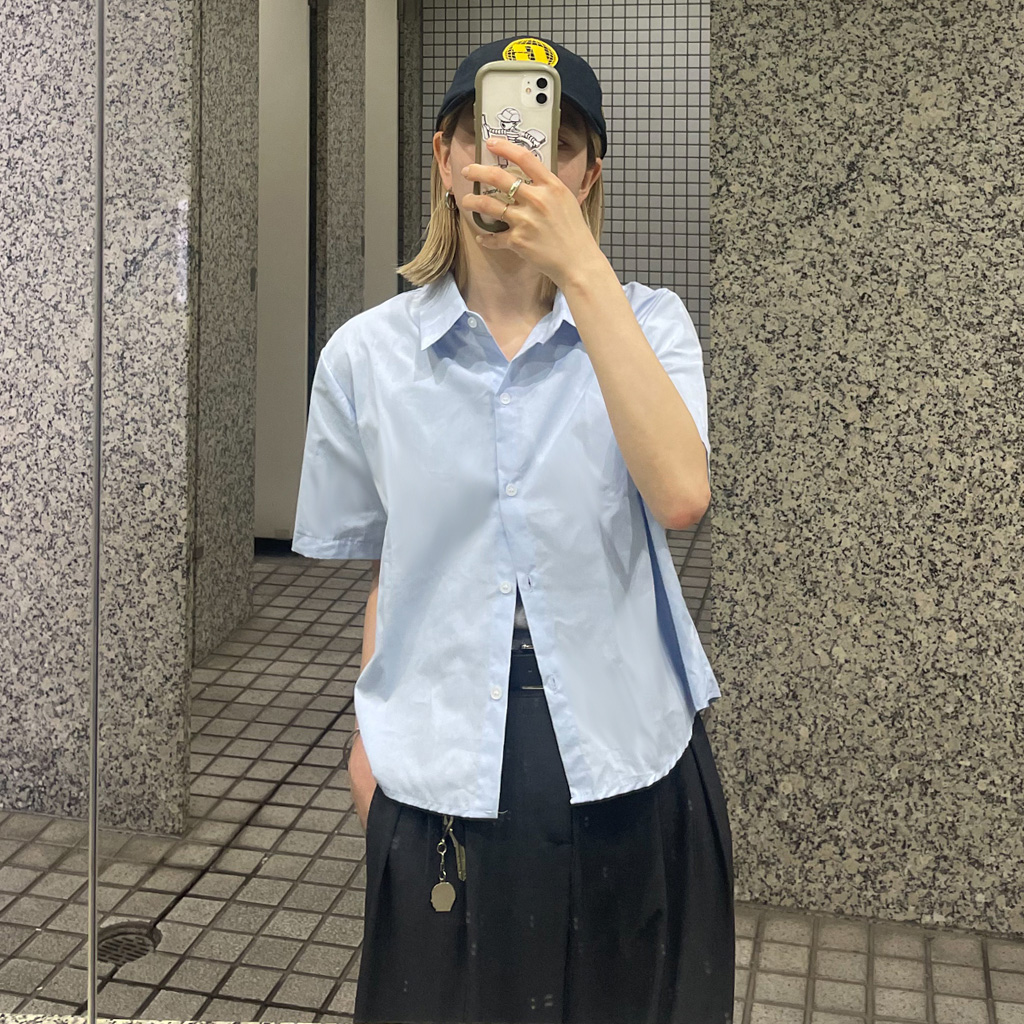 無地クロップド半袖シャツ | ファッション通販サイト NUGU