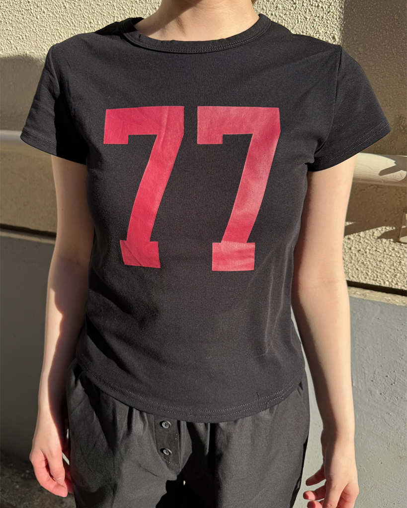 77クロップショートスリーブTシャツ
