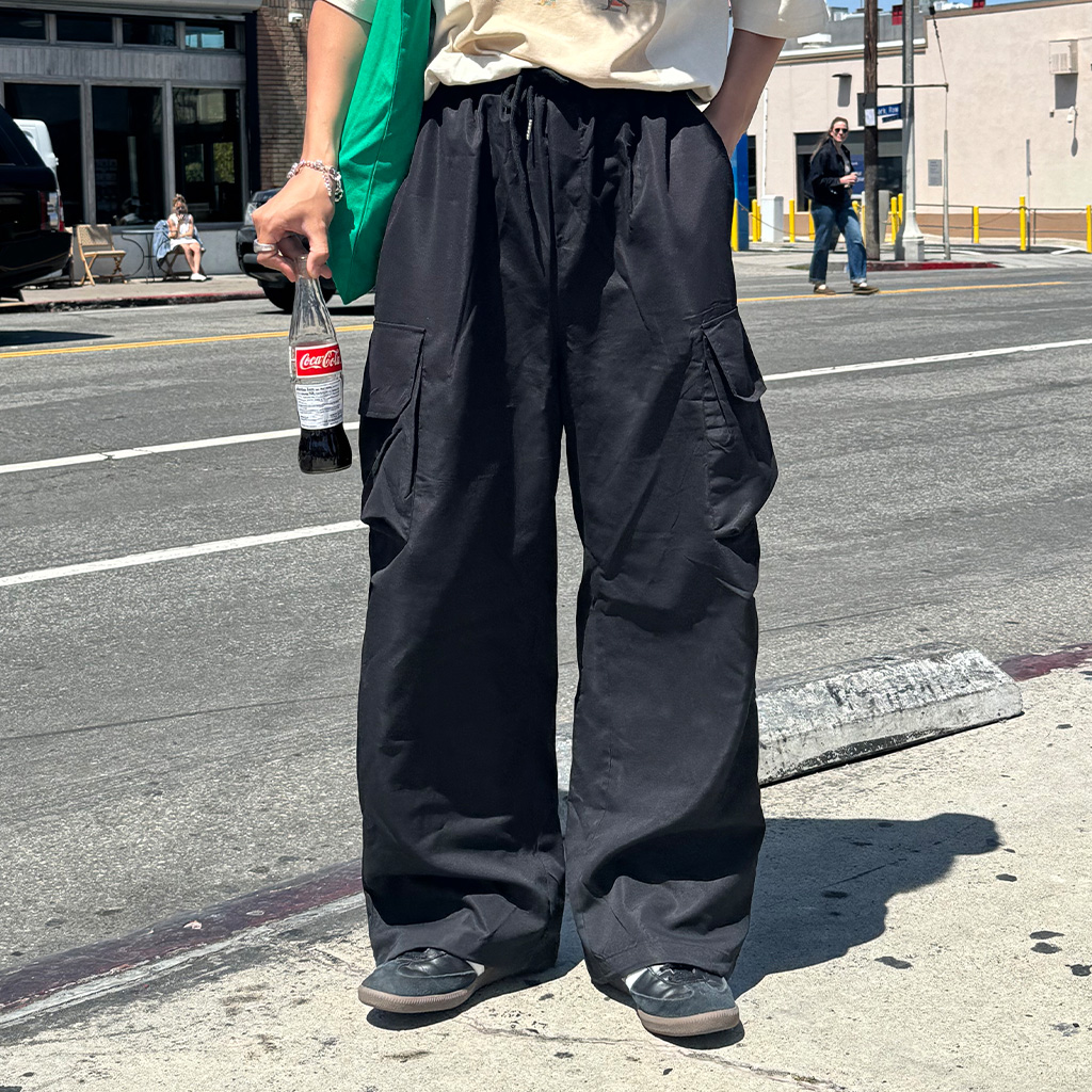 (ユニセックス) ストリングカーゴパンツ