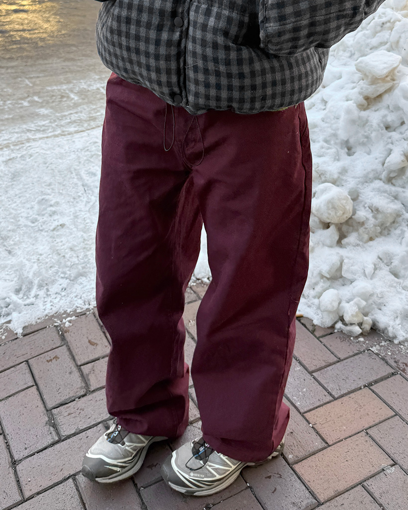 ベーシックコットンワイドパンツ