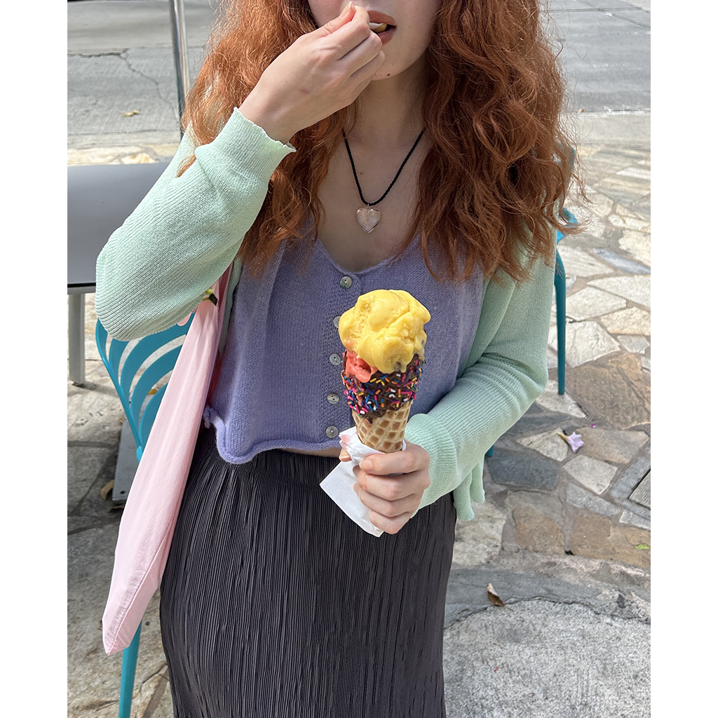 シアークロップドカーディガン