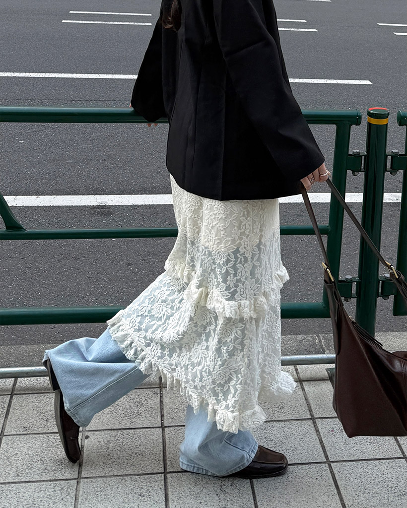 レースロングスカート