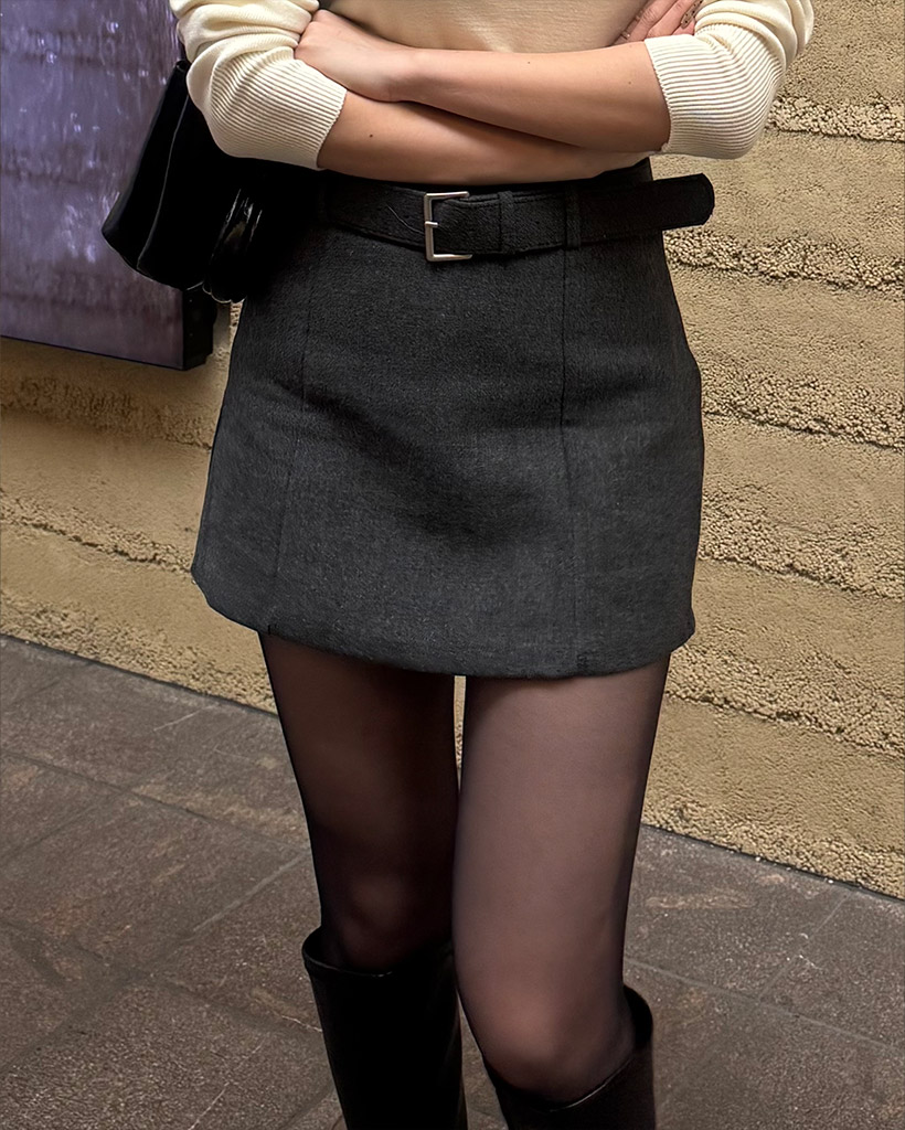 ベルトセットミニスカート