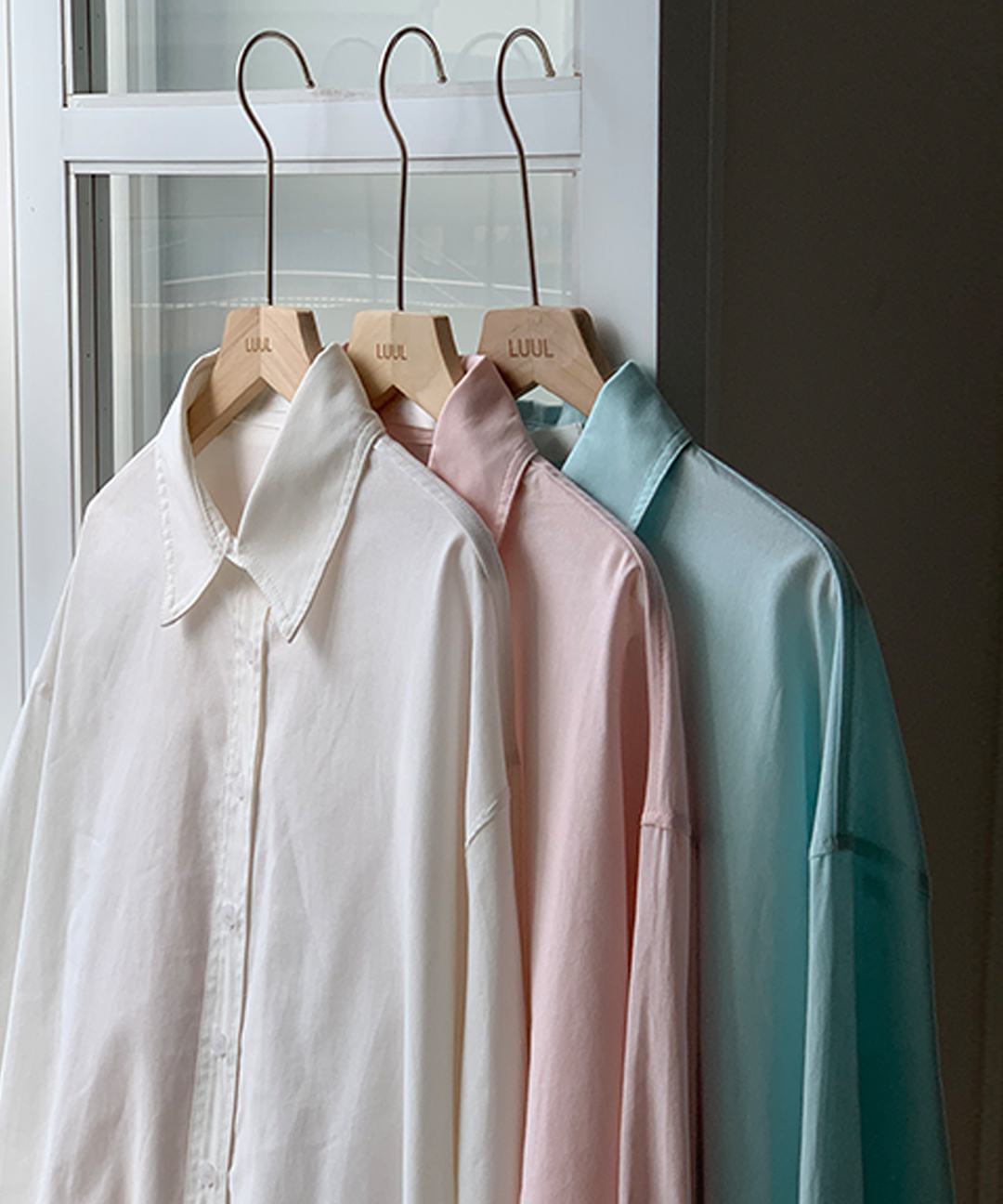 ロイページです(^^) original/S-XL]デイリールーズフィットコットンシャツ