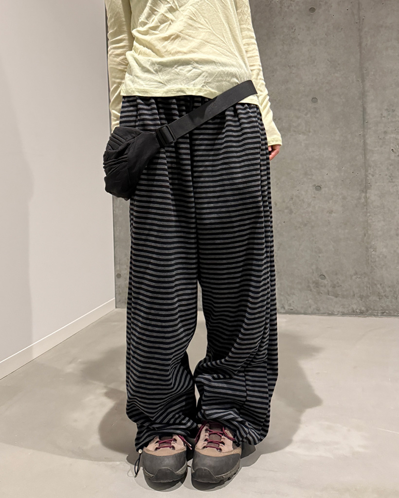 ウエストストリングボーダーイージーパンツ