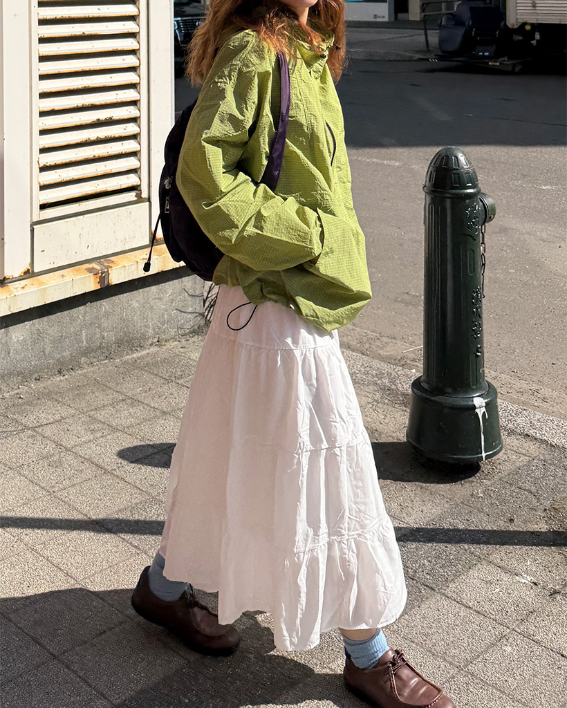 ティアードロングスカート