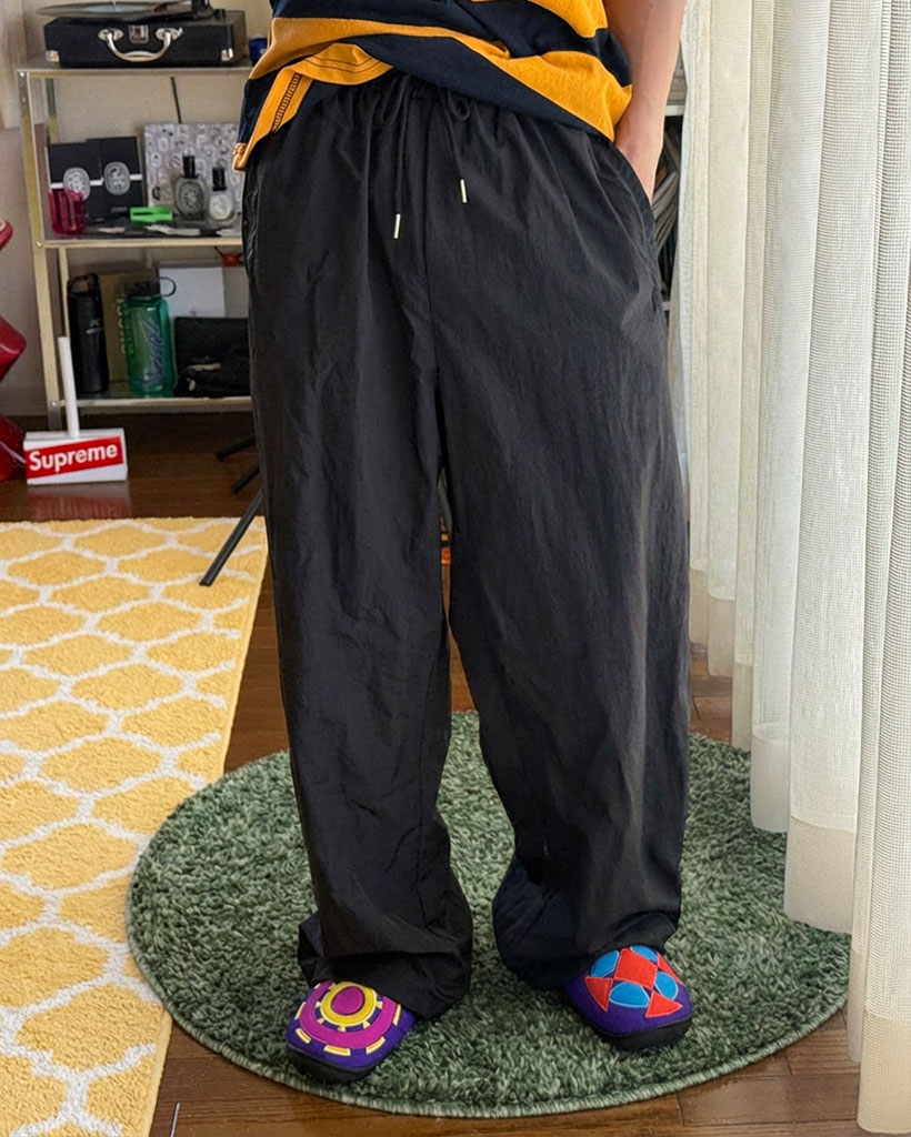 カモサイドジップワイドパンツ