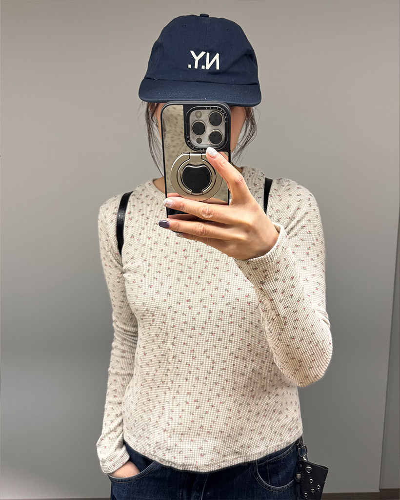 フラワーロングスリーブTシャツ